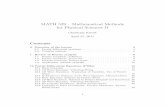 MATH 529 { Mathematical Methods for Physical Sciences II › ~kirs › MATH529 › MATH529Notes.pdf · MATH 529 { Mathematical Methods for Physical Sciences II Christoph Kirsch April