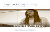 in Clinical Psychology · 2019-03-13 · Curriculum The doctoral program in clinical psychology employs the practitioner-scholar model of professional training and prepares students