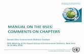 Manual on the BSES of the FDES 2013 - United …...United Nations Statistics Division Air Quality: 3. Definitions and description of the statistics Concentration level of particulate