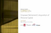 Great-West Lifeco presentation - Empower Retirement’s ... · • Profitable business today prior to new customer acquisition costs – Currently unprofitable given investment in