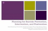 Planning for Suicide Prevention, Intervention, and Postventionelizabethcranford.weebly.com/uploads/1/5/6/0/... · Suicide by Age in 2010 267 1,659 2,941 0 500 1000 1500 2000 2500