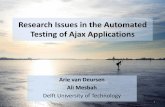 Research Issues in the Automated Testing of Ajax Applications · 2010-01-28 · How do you test your web app’s? • Traditional (classical multi-page): server centric: –extract