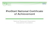 ProStart National Certificate of Achievement...Certificate of Achievement Required Paperwork Student Work Experience Checklist Workplace Validation Forms Pay stubs supporting 400 hours