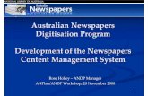Australian Newspapers Digitisation Program Development of ...eprints.rclis.org/12630/1/NDP_Content_Mgt_Syst_Nov_2008.pdf · Australian Newspapers Digitisation Program Development