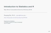 Introduction to Statistics and Rveda.cs.uiuc.edu/CompGen2018/lecture/01_Statistics.pdf · Descriptive Statistics •The dataset contains8 clinical variables and 1 outcome(“lpsa”).