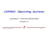 CS5460: Operating Systemscs5460/slides/Lecture01.pdf · CS 5460: Operating Systems Lecture 1 Mailing Lists Mailing lists: – cs5460@list.eng.utah.edu » Mail goes to everyone in