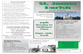 St. James Church · 2018-09-09 · St. James Parish THIS WEEK IN OUR PARISH Page 3 Mass Times & Mass Intentions Activities For The Week Sunday -Sept 16 Kof reakfast after Mass, St.