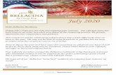 LIFESTYLE GUIDE July 2020 · 1 day ago · LIFESTYLE GUIDE July 2020 Hello Bellacina Residents, Happy July! I hope you are safe and enjoying your summer. Our Lifestyle team has been