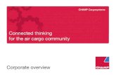 Corporate overview - CHAMP · Corporate overview. Passionately committed to air cargo Thinking ahead for our customers 400+ Professionals focused on air cargo IT Our staff possesses