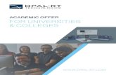 ACADEMIC OFFER FOR UNIVERSITIES & cOllEgES - OPAL-RT€¦ · expansion capabilities in a desktop-friendly package combined with RT-LAb software. Create more advanced FPGA RCP applications