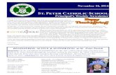 ST. PETER C SCHOOL...November 16, 2016 ST. PETER CATHOLIC SCHOOL Principal’s Weekly Newsletter November 2016 Outreach – Covington Food Bank November 17 (Thurs) Romaguera Picture