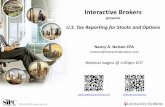 Interactive Brokers › webinars › Tax_Reporting_Stocks_Options.pdfAll short sales are short term, long purchase determines the state of the holding period. ... the Options Clearing
