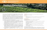 Resilient watershed management programme · Resilient watershed management is an integrated landscape approach in which the area addressed is defined by the hazards and vulnerabilities