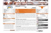 TEXAS LONGHORNS - Amazon S3€¦ · • The Longhorns’ 2016-17 Big 12 Championship teams will be recognized at halftime. UT ... Championships: men’s swimming and diving, women’s