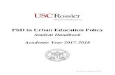 PhD in Urban Education Policy - USC Rossier Students€¦ · Gale Sinatra Educational Psychology Erika Patall (while Gale is on sabbatical Fall 2017) Educational Psychology : 3 .
