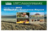 U.S. Department of Agriculture Fiscal Year 2012 Annual ... 2012 Annual Performance Report.pdfThe U.S. Department of Agriculture (USDA) prohibits discrimination against its customers.