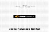 30th ANNUAL REPORT 2016 - 2017 - Jauss PolymersAssotech Business Cresterra, Sector-135, Noida-201301. wORKS Plot No 14-15, HPSIDC Industrial Area, Davni, Baddi, Solan-174101 CONtENtS