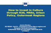How to invest in Culture through R3S, MRSs, Urban Policy ...network.icom.museum/fileadmin/user_upload/mini... · •MRSs, through a bottom up approach, promote cultural heritage,