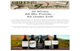 20 Wines All 90+ Points… All Under $10! · 2017-03-13 · 20 Wines All 90+ Points… All Under $10! The major wine critics use the 100 point scale as a benchmark for the wines they