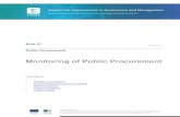 Monitoring of Public ProcurementPublic Procurement Monitoring of Public Procurement CONTENTS ... some trends can be identified only after years of observation – and thereby providing