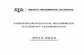 UNDERGRADUATE BUSINESS STUDENT HANDBOOK › wp-content › uploads › 2015 › 06 › 2013... · 2018-08-24 · 2013 – 2014 Undergraduate Business Student Handbook Page 2 of 53