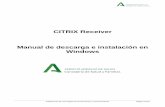 CITRIX Receiver Manual de descarga e instalación en Windows · Manual de descarga e instalación en Windows. Subdirección de Tecnologías de la Información y Comunicaciones Página