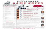 BASKETBALL GAME NOTES - Arkansas Razorbacks · SAMFORD GAME NOTES @SamfordHoopsFOE 2017-18 ROSTER NO. NAME POS. HT. WT. CL. HOMETOWN/PREVIOUS SCHOOL 00 Christen Cunningham PG 6-2