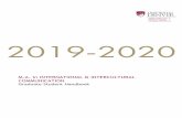 M.A. in INTERNATIONAL & INTERCULTURAL COMMUNICATION · unique interdisciplinary program that combines coursework in international and intercultural communication with international