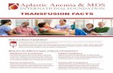 15JADE0253 AAMDS FactSheet D1 · TRANSFUSION FACTS 3 Other Risks Include: Allergic Reactions Some people have allergic reactions to blood transfusions. The symptoms of an allergic