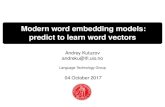 Modern word embedding models: predict to learn word vectors › studier › emner › matnat › ifi › nedlagte... · Contents 1 Introduction Simple demo Distributional hypothesis