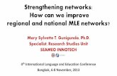 Strengthening networks: How can we improve regional and ... S.T. Gunigund… · Strengthening networks: How can we improve regional and national MLE networks? Mary Sylvette T. Gunigundo,