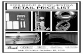 2018 BAND & ORCHESTRA RETAIL PRICE LIST › support › product-catalogs › 2018-band … · THIS WARRANTY DOESN'T COVER: Normal wear and tear. Improper assembly. ... Color to Silver