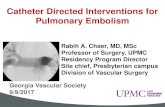 Catheter Directed Interventions for Pulmonary Embolism · Introduction • Acute pulmonary embolism (PE) –Accounts for 5-10% of in- hospital deaths • Treatment strategies –Anticoagulation