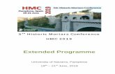 Extended Programme - Universidad de Navarra...5th Historic Mortars Conference . HMC 2019 . Extended Programme . University of Navarra, Pamplona . 19th – 21st June, 2019