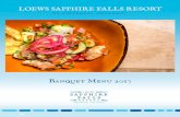 Banquet Menu 2017 - Meetings & Events | Universal Orlando€¦ · Banquet Menu 2017. Executive Chef Nando Belmonte Nando Belmonte is Complex Executive Chef at Loews Sapphire Falls