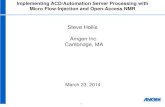 Implementing ACD/Automation Server Processing …Steve Hollis Amgen Inc. Cambridge, MA March 23, 2014 Implementing ACD/Automation Server Processing with Micro Flow-Injection and Open-Access