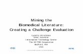 Mining the Biomedical Literature: Creating a Challenge Evaluation · 2015-07-28 · Literature Mining Overview Information Extraction: documents to entities, relations MEDLINE PIR