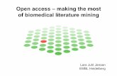Open access – making the most of biomedical literature miningberlin4.aei.mpg.de/presentations/Jensen_OA06.pdf · Open access – making the most of biomedical literature mining