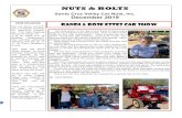 NUTS & BOLTS...NUTS & BOLTS Santa Cruz Valley Car Nuts, Inc. December 2019 FROM THE EDITOR Our car show commit-tee is meeting monthly for planning purpos-es. The next meeting will