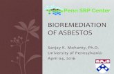 BIOREMEDIATION OF ASBESTOS · 2018-04-03 · BIOREMEDIATION OF ASBESTOS Asbestos roof. Asbestos ... Remediation of asbestos-contaminated site Cap Subsurface leakage Asbestos !bers