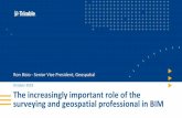 The increasingly important role of the surveying and geospatial … › speaker › presentions2019 › ... · 2019-04-23 · As-built for BIM Traditional deliverables (Level 0) Topographic