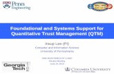 Foundational and Systems Support for Quantitative Trust … · 2010-06-14 · Vinayak Prabhu, Krishna Venkatasubramanian, • Collaborators – Nick Feamster, Boon Loo, Aravind Joshi,
