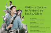 Workforce Education for Academic and Faculty Advising Education... · Testing out OR PLA portfolio creation and evaluation ... Walt Disney Company – 1) ... The Center 4 Apprenticeship