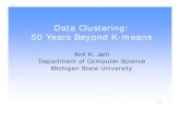 Data Clustering: 50 Years Beyond K-meansdataclustering.cse.msu.edu › papers › FuLectureDec5.pdf · Clustering of 1.5B images into 50M clusters (Liu et al., WACV 2007) • Evidence
