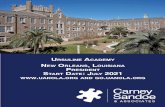 U A n O , l P s d 2021 · 2020-06-30 · Overview Ursuline Academy of New Orleans was founded in 1727 by the Ursuline Sisters and holds the distinction of being the first all-girls’