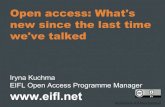 EIFL Open Access Programme Manager  · repositories through advocacy and metrics, as well as the adoption of policies/mandates that require deposit Integration: amalgamating repository