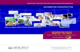 EXHIBITION DATES MAY 21 - 23, 2017 · EXHIBITOR PROSPECTUS American Thoracic Society International Conference ... On behalf of the American Thoracic Society (ATS), we invite you to