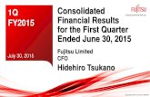 Consolidated Financial Results for the First Quarter …...Financial Results Business Segment Information for 1Q FY2015 Technology Solutions (Services) [ Revenue and Operating Profit