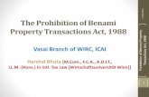 The Prohibition of Benami Property Transactions … › resource › Firm Activities › image › Final...The Prohibition of Benami Property Transactions Act, 1988 Vasai Branch of