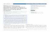Efficacy of Orthoapnea Mandibular Advance Device in ... - … › SleepMedicine › sleepmedicine-3-1… · in patients with Symptomatic Obstructive Sleep Apnea Syndrome (OSAS). Recently,